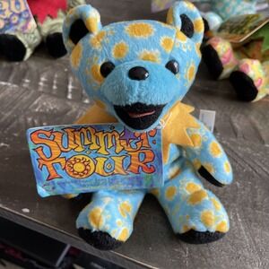 GRATEFUL DEAD BEAN BEAR - BY LIQUID BLUE 1985 - "SUMMER TOUR" BEAR - NWT - RARE